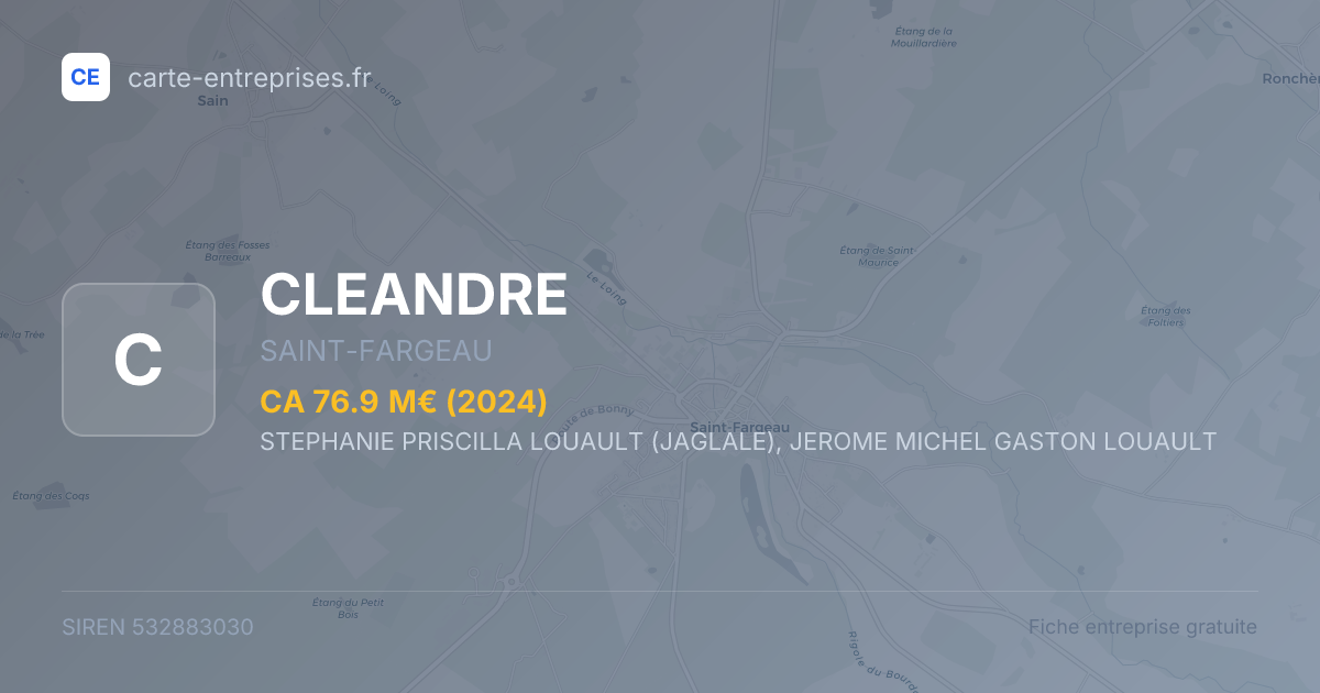 CLEANDRE — 532883030 — fiche entreprise
