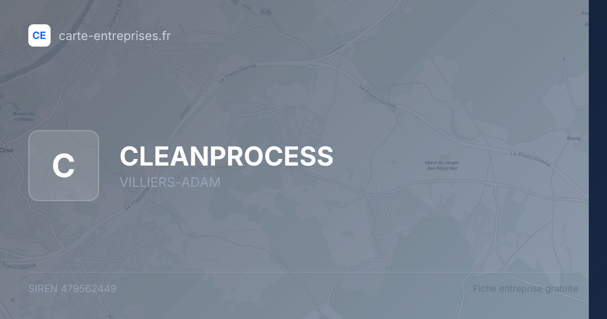 CLEANPROCESS — 479562449 — fiche entreprise