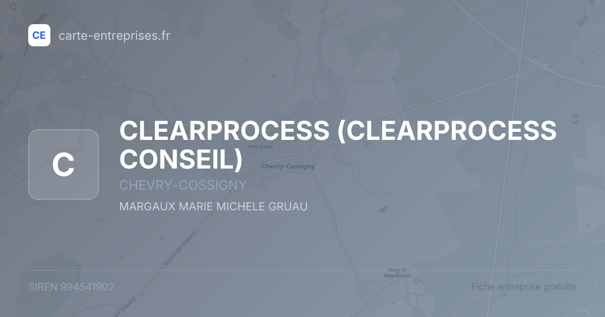 CLEARPROCESS (CLEARPROCESS CONSEIL) — 994541902 — fiche entreprise