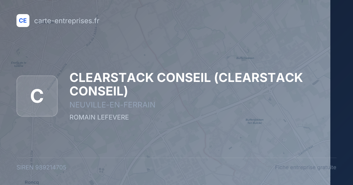CLEARSTACK CONSEIL — 989214705 — fiche entreprise