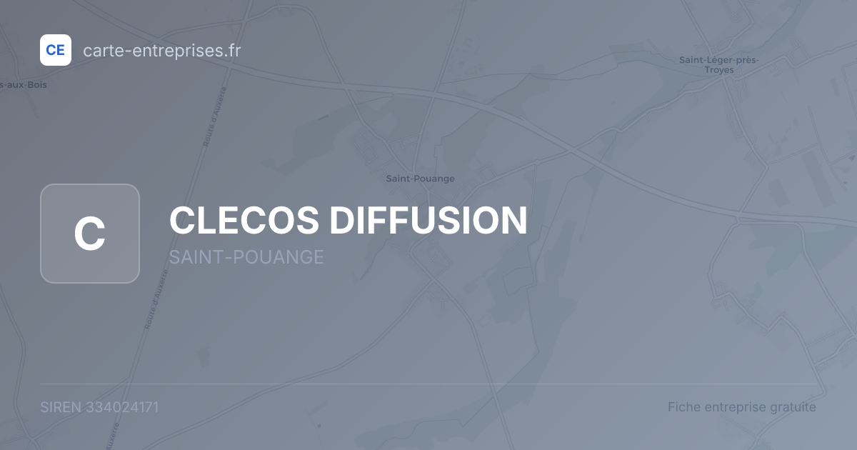 CLECOS DIFFUSION — 334024171 — fiche entreprise