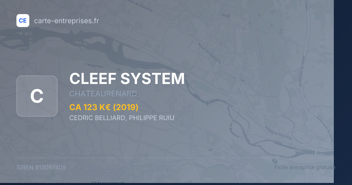 CLEEF SYSTEM — 813097409 — fiche entreprise