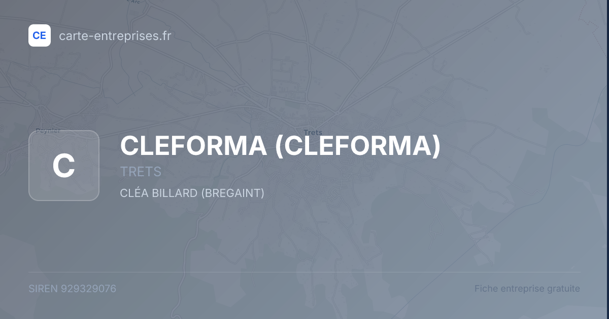 CLEFORMA — 929329076 — fiche entreprise