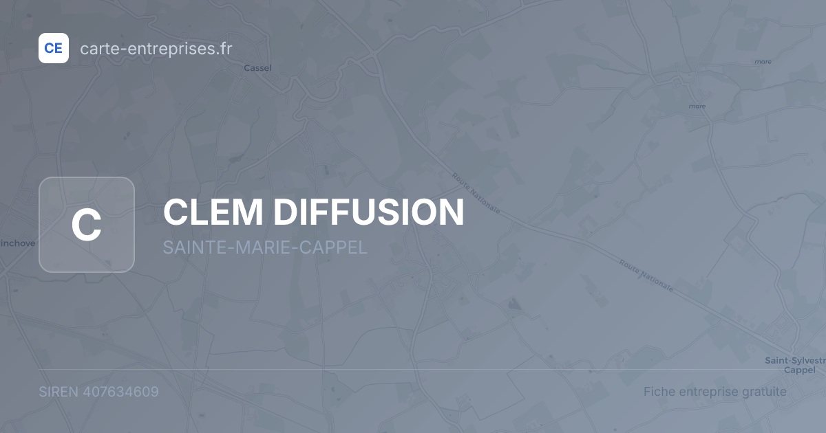 CLEM DIFFUSION — 407634609 — fiche entreprise