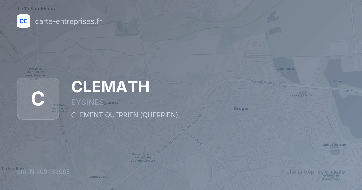CLEMATH — 809483985 — fiche entreprise