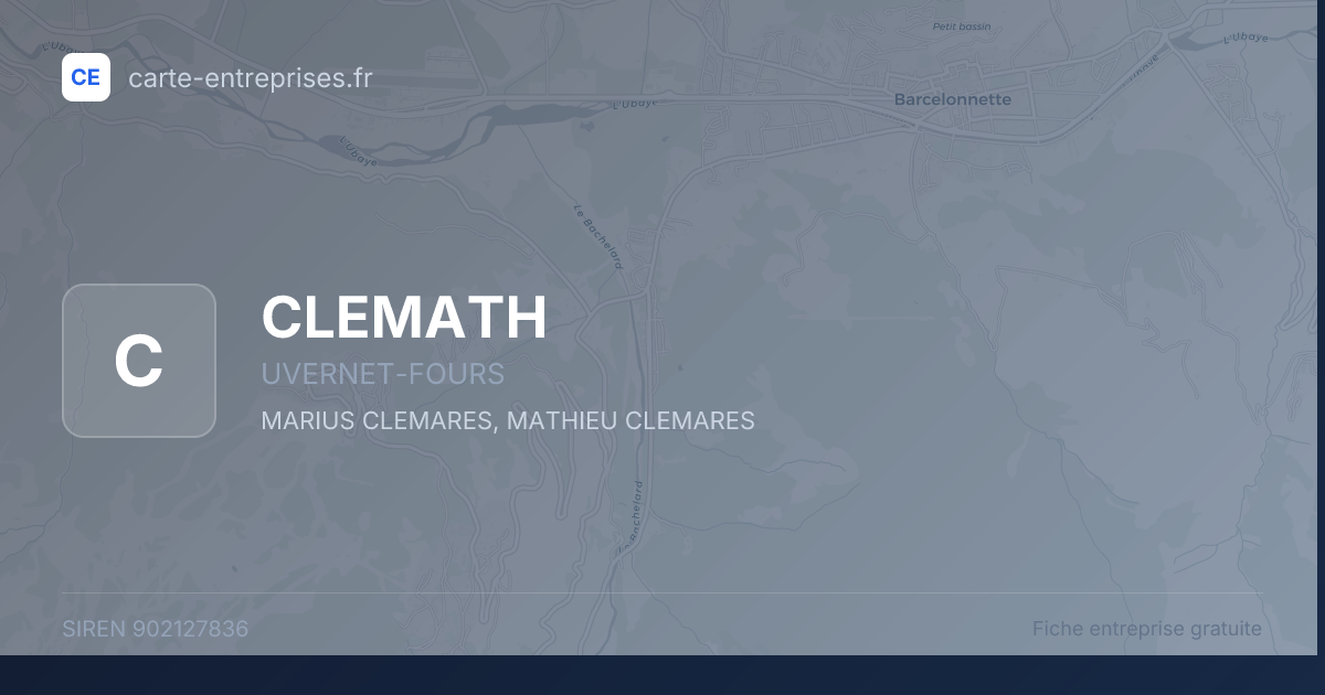CLEMATH — 902127836 — fiche entreprise