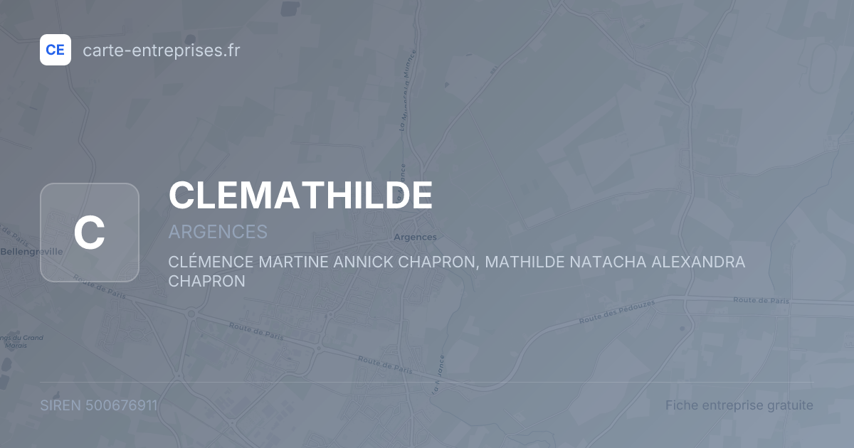 CLEMATHILDE — 500676911 — fiche entreprise