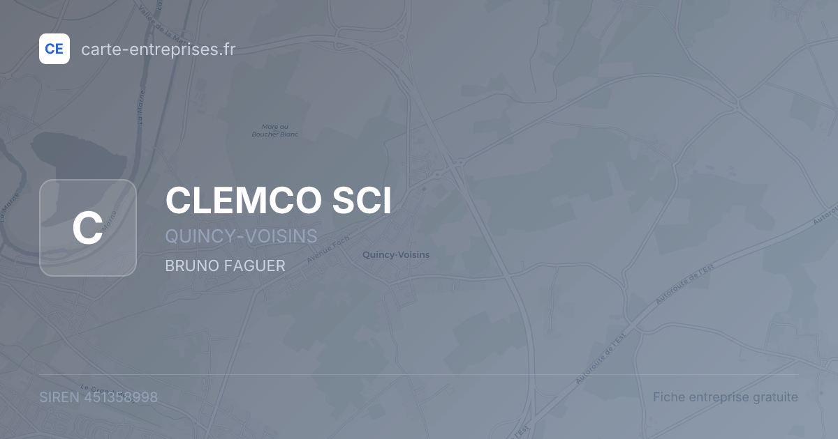 CLEMCO SCI — 451358998 — fiche entreprise