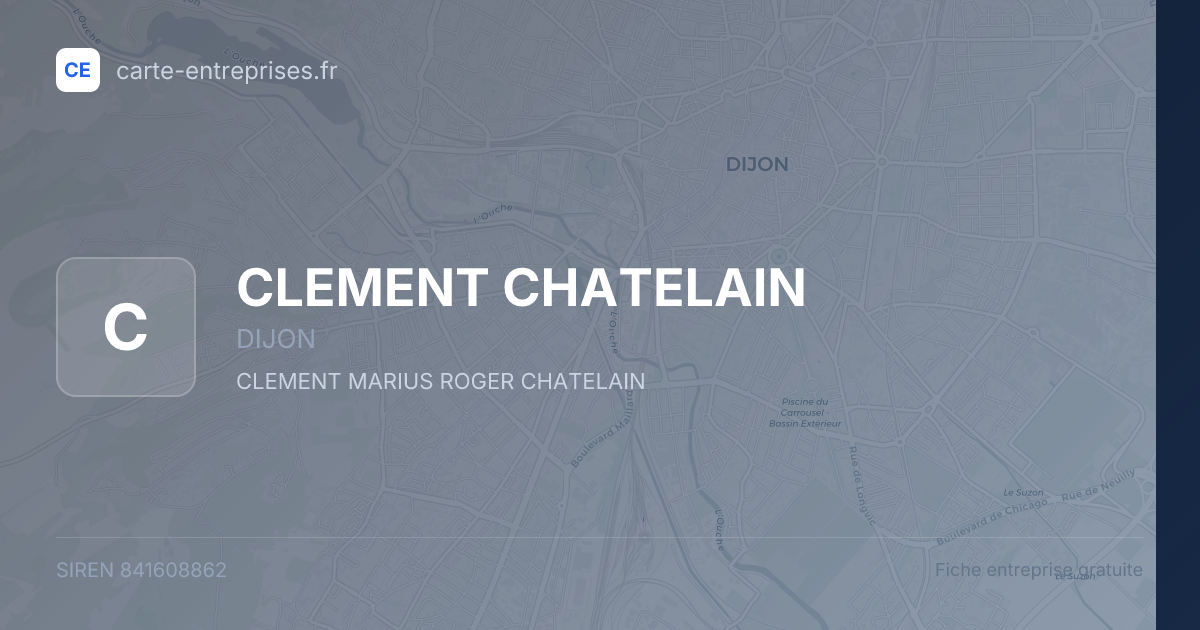 CLEMENT CHATELAIN — 841608862 — fiche entreprise