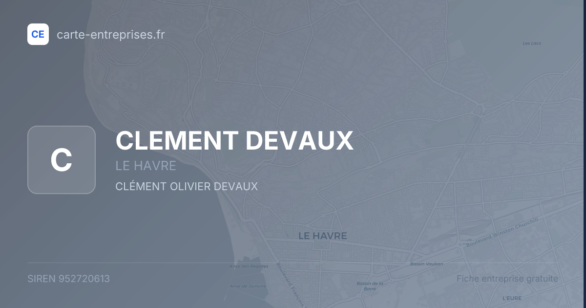 CLEMENT DEVAUX — 952720613 — fiche entreprise
