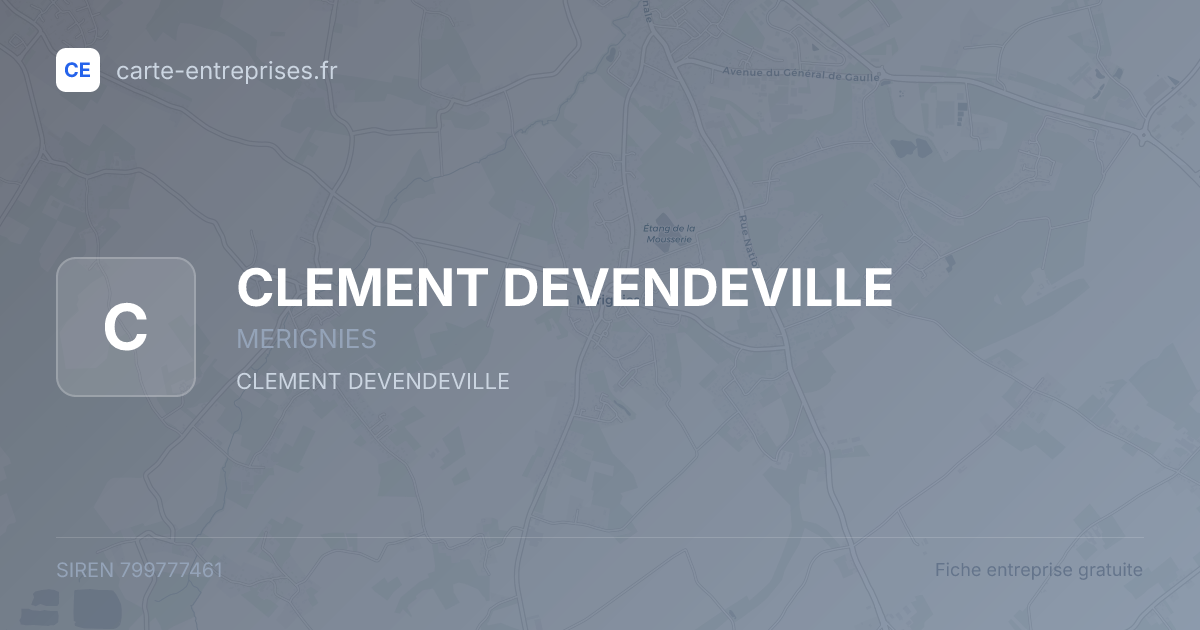 CLEMENT DEVENDEVILLE — 799777461 — fiche entreprise