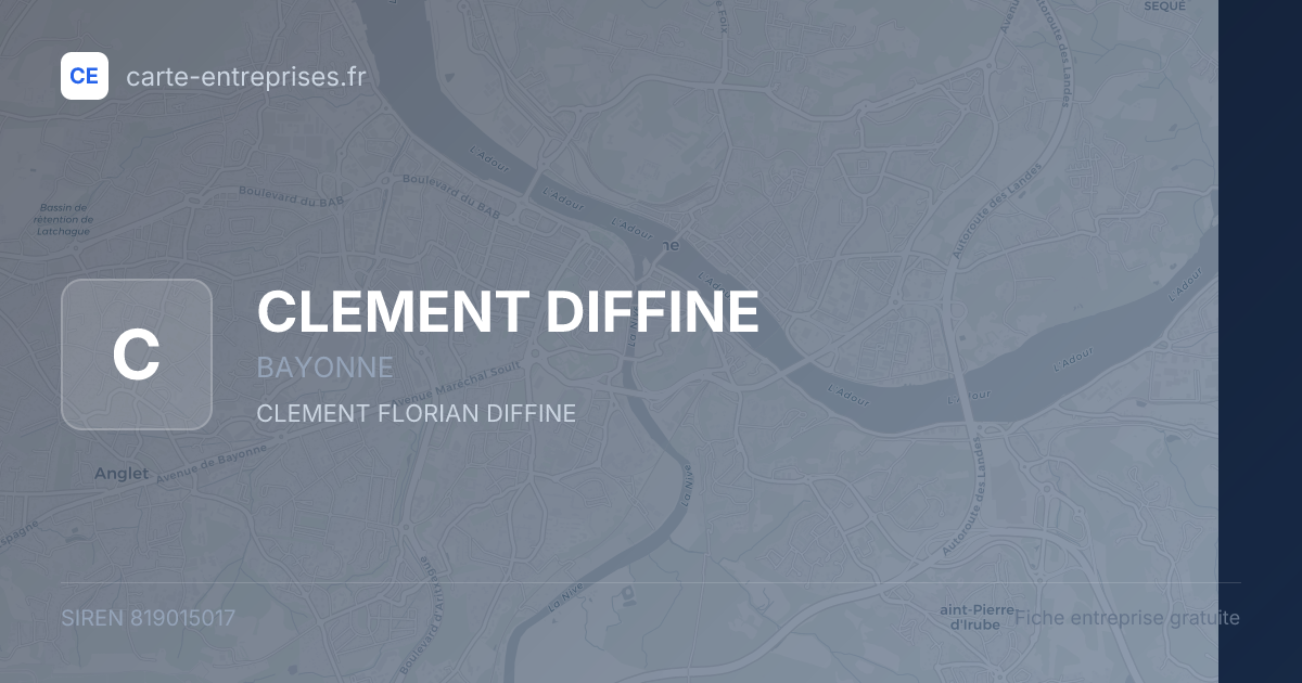 CLEMENT DIFFINE — 819015017 — fiche entreprise