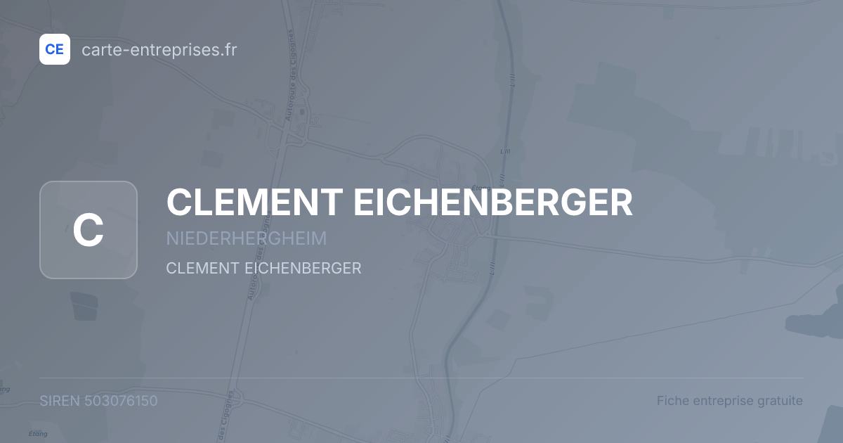 CLEMENT EICHENBERGER — 503076150 — fiche entreprise