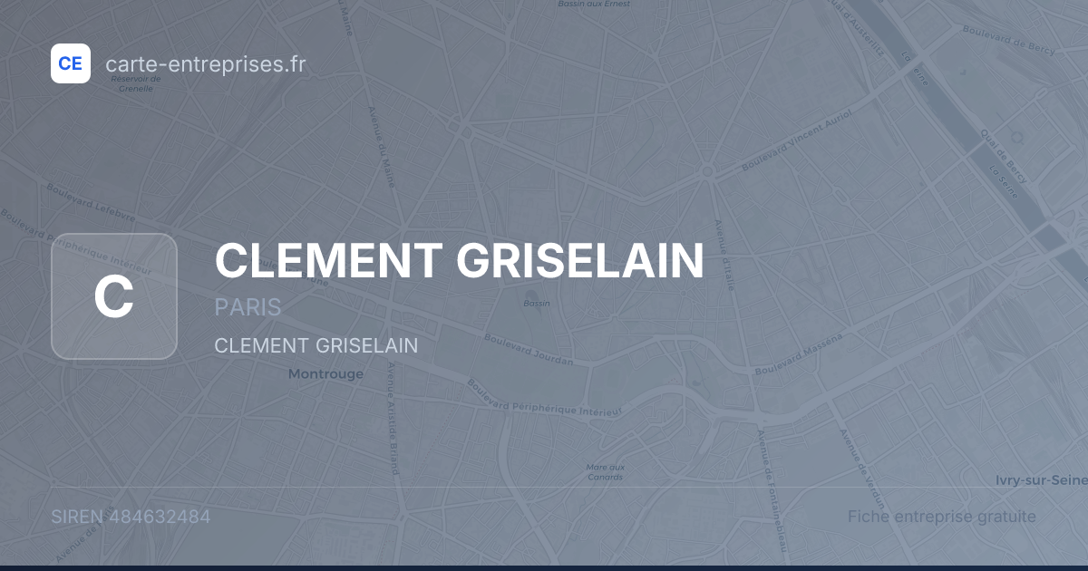 CLEMENT GRISELAIN — 484632484 — fiche entreprise
