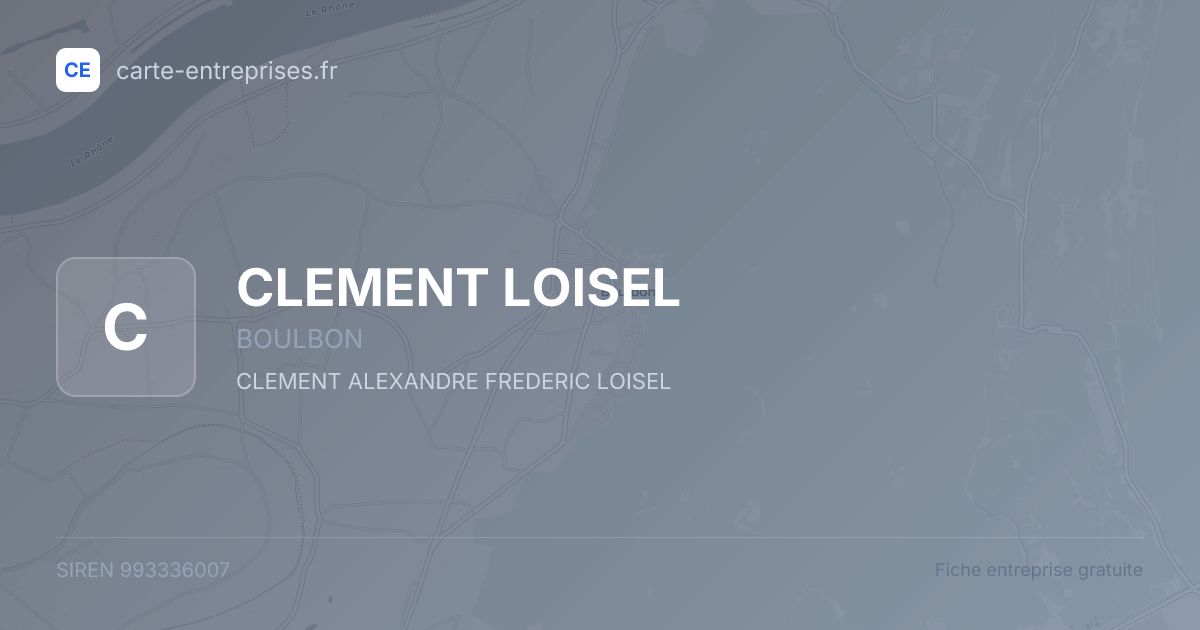 CLEMENT LOISEL — 993336007 — fiche entreprise