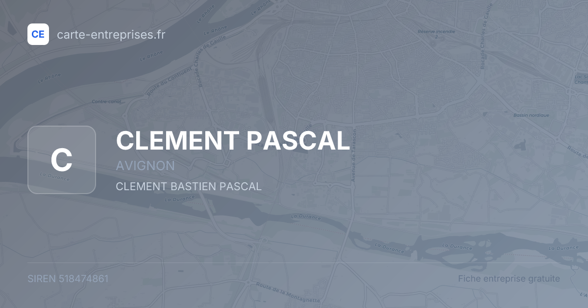 CLEMENT PASCAL — 518474861 — fiche entreprise