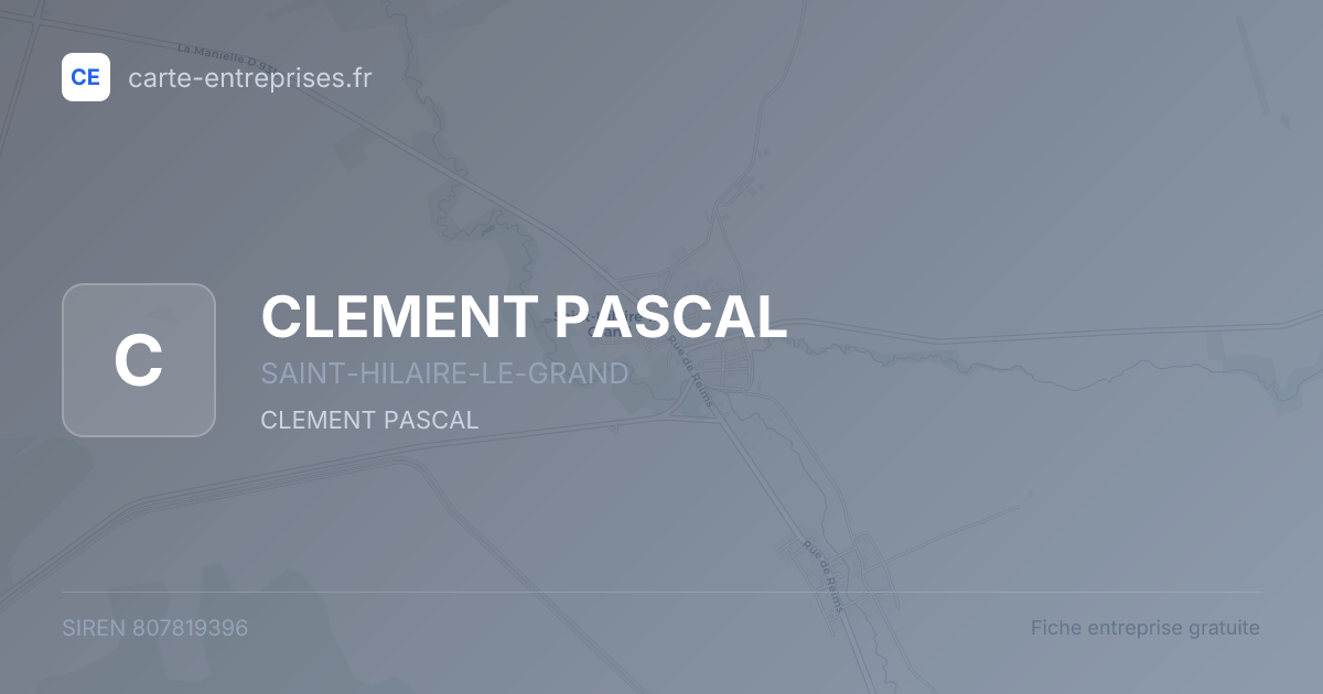 CLEMENT PASCAL — 807819396 — fiche entreprise
