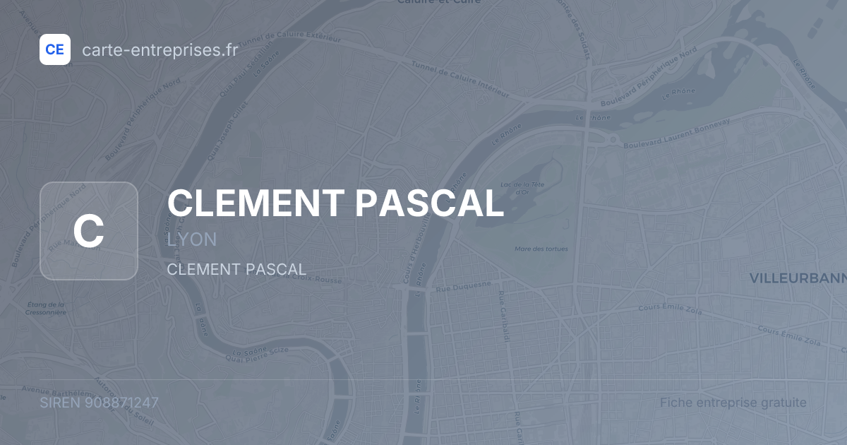 CLEMENT PASCAL — 908871247 — fiche entreprise