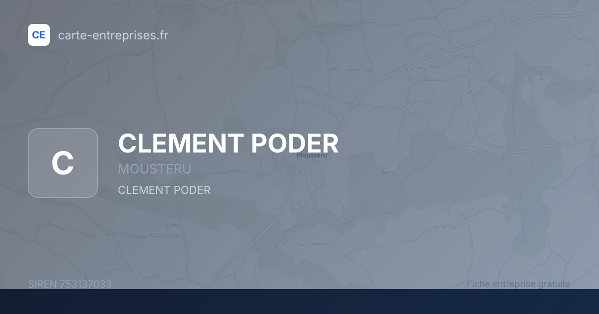 CLEMENT PODER — 753137033 — fiche entreprise