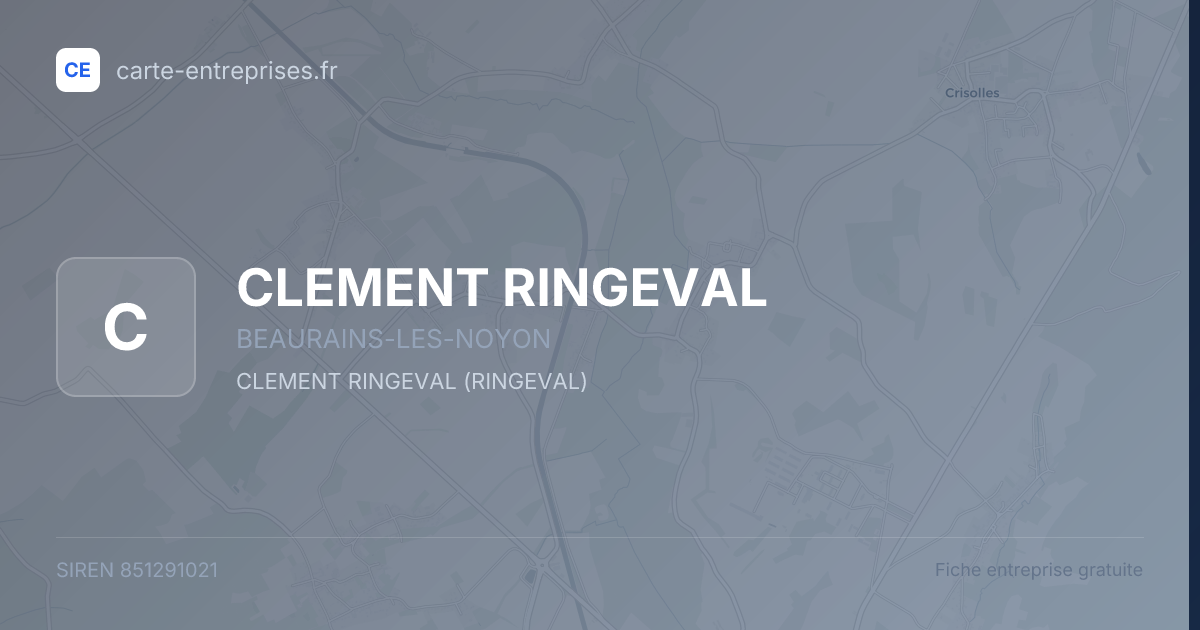 CLEMENT RINGEVAL — 851291021 — fiche entreprise