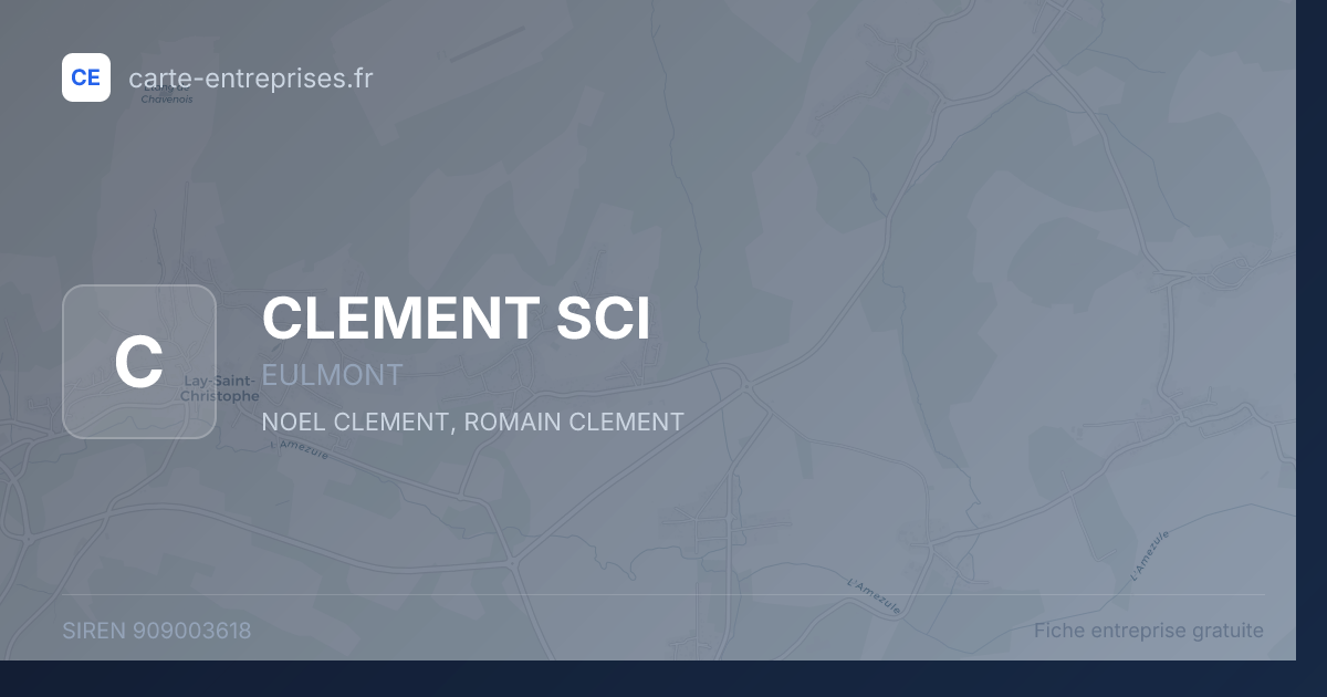 CLEMENT SCI — 909003618 — fiche entreprise