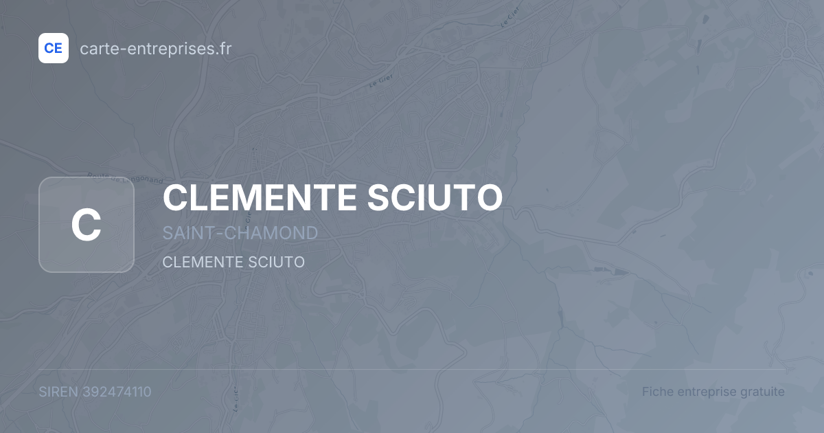 CLEMENTE SCIUTO — 392474110 — fiche entreprise