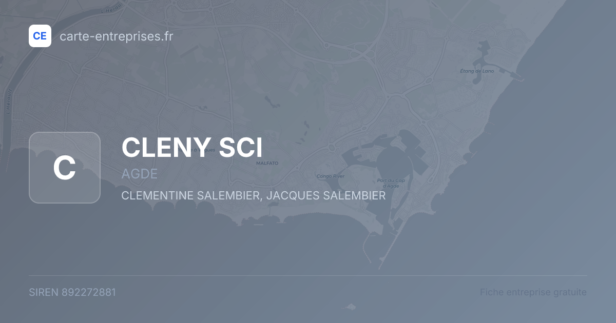 CLENY SCI — 892272881 — fiche entreprise