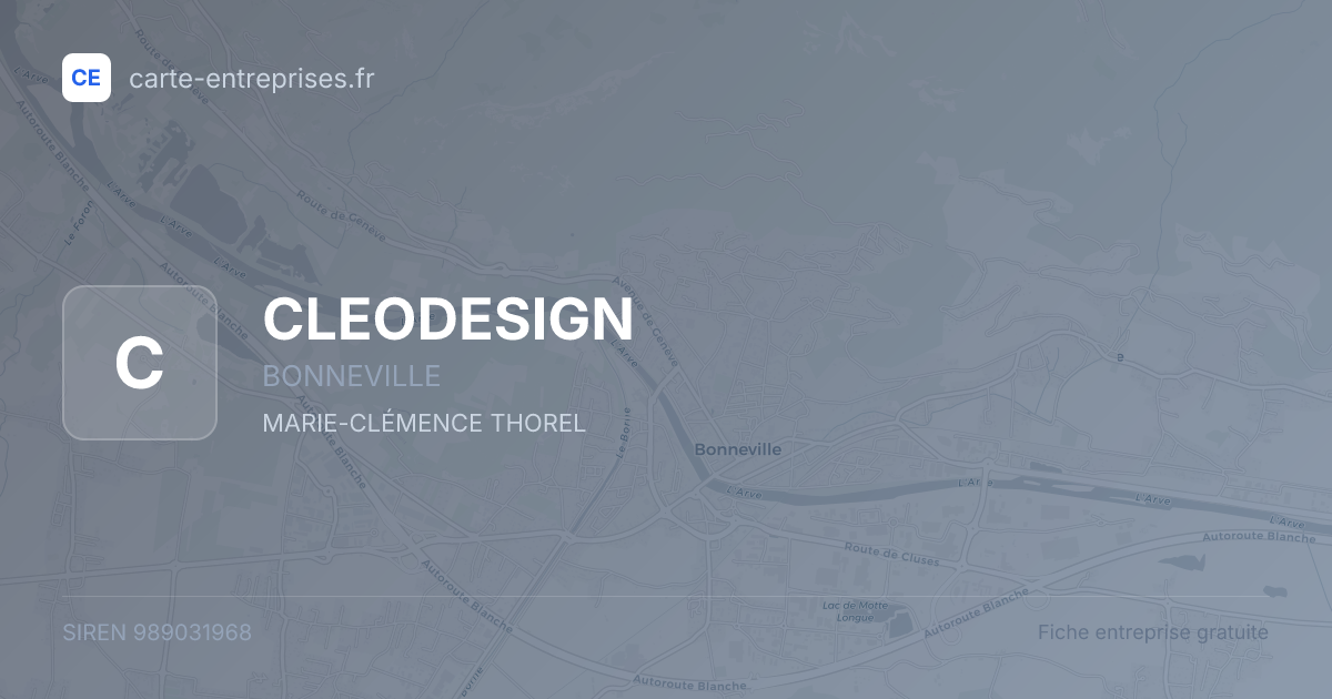 CLEODESIGN — 989031968 — fiche entreprise