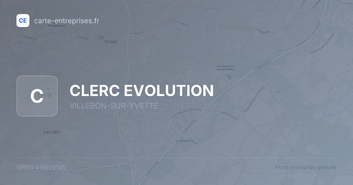 CLERC EVOLUTION — 419920145 — fiche entreprise
