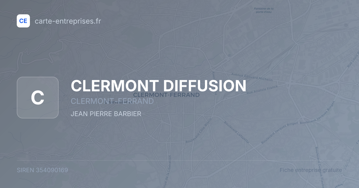 CLERMONT DIFFUSION — 354090169 — fiche entreprise