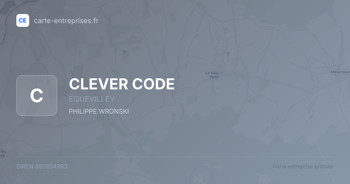 CLEVER CODE — 880654983 — fiche entreprise