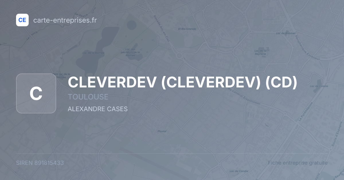 CLEVERDEV (CLEVERDEV) (CD) — 891815433 — fiche entreprise