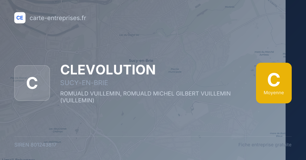 CLEVOLUTION — 801243817 — fiche entreprise