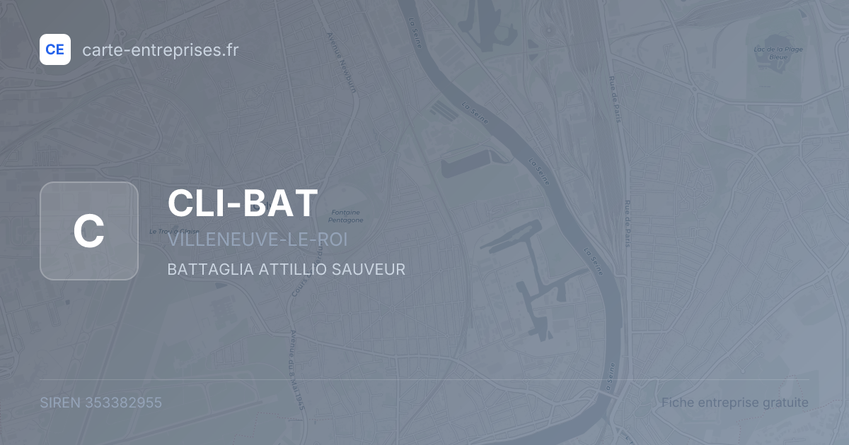 CLI-BAT — 353382955 — fiche entreprise