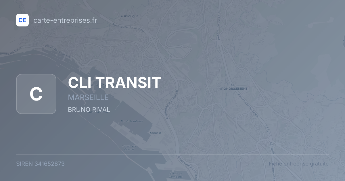 CLI TRANSIT — 341652873 — fiche entreprise