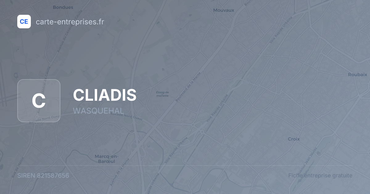 CLIADIS — 821587656 — fiche entreprise