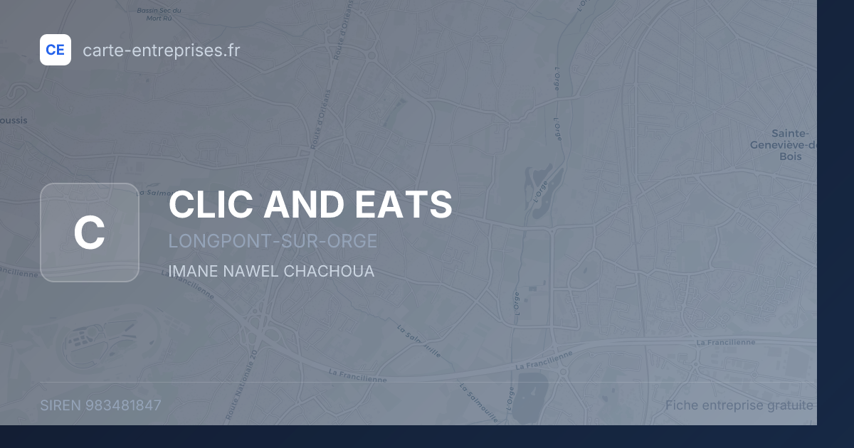 CLIC AND EATS — 983481847 — fiche entreprise