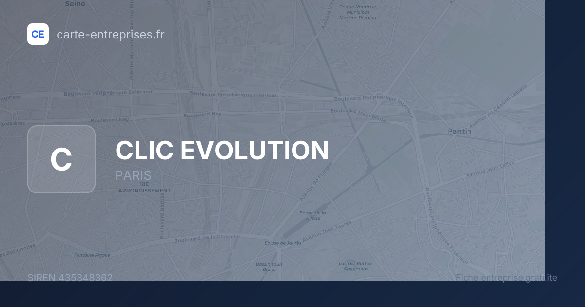 CLIC EVOLUTION — 435348362 — fiche entreprise