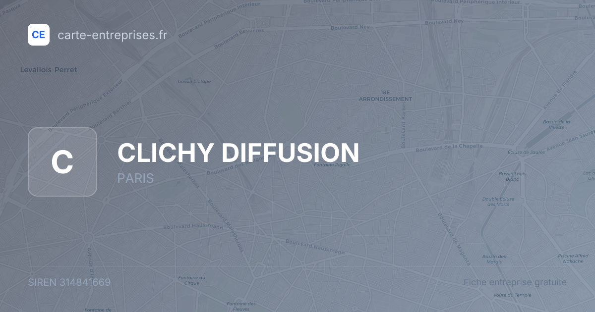 CLICHY DIFFUSION — 314841669 — fiche entreprise