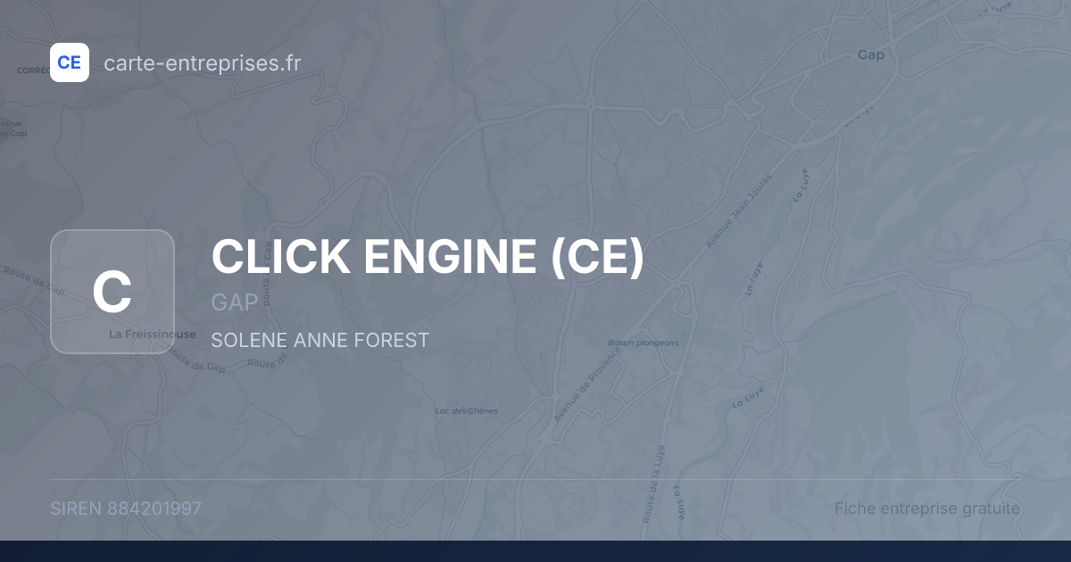 CLICK ENGINE (CE) — 884201997 — fiche entreprise