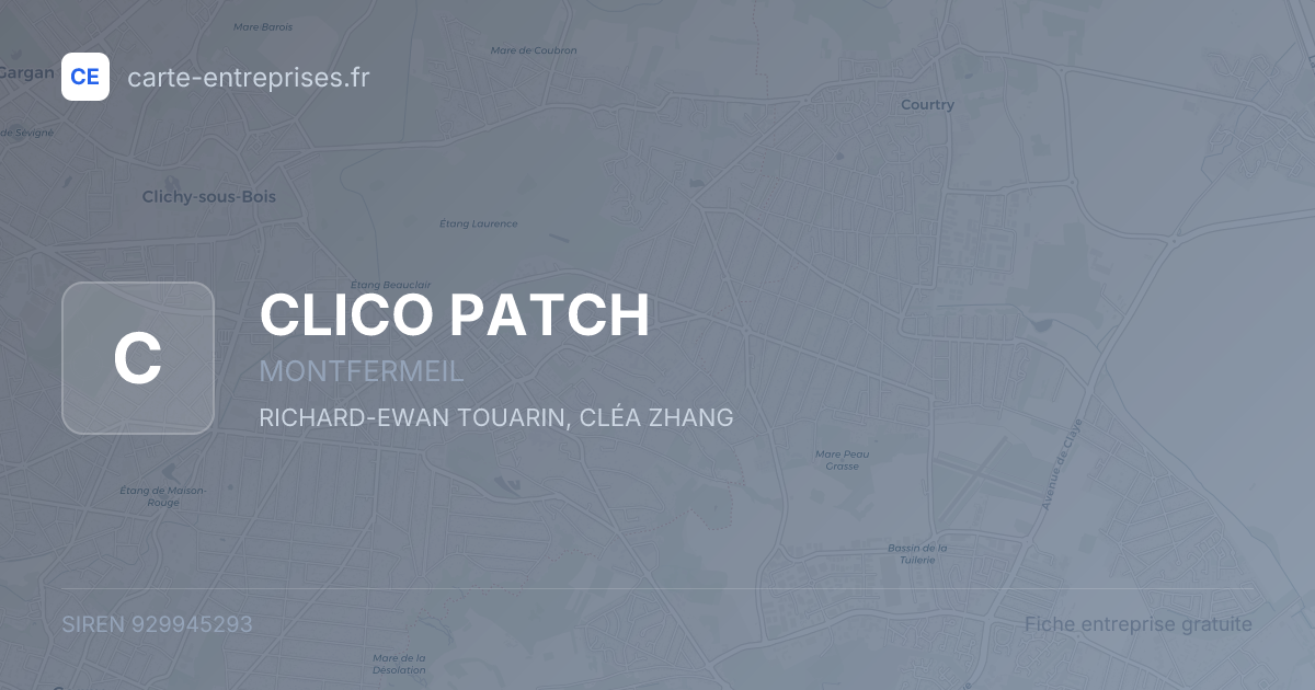 CLICO PATCH — 929945293 — fiche entreprise