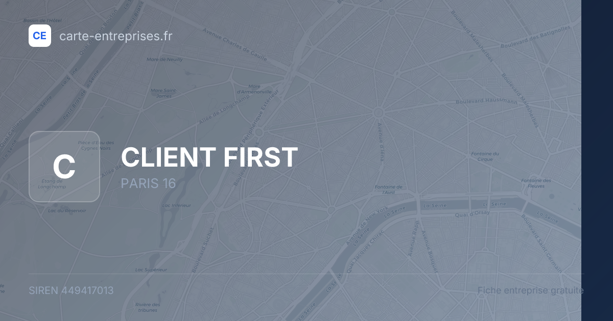CLIENT FIRST — 449417013 — fiche entreprise