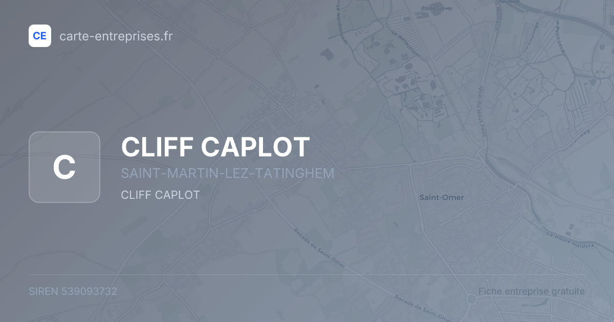 CLIFF CAPLOT — 539093732 — fiche entreprise