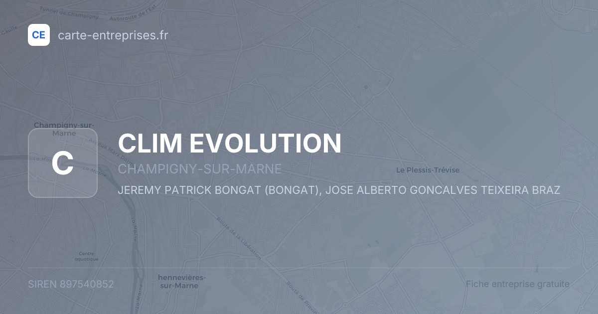 CLIM EVOLUTION — 897540852 — fiche entreprise
