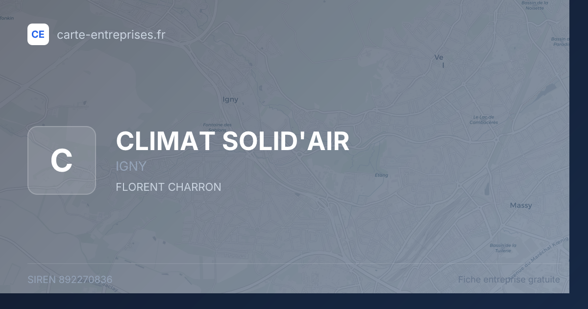 CLIMAT SOLID'AIR — 892270836 — fiche entreprise
