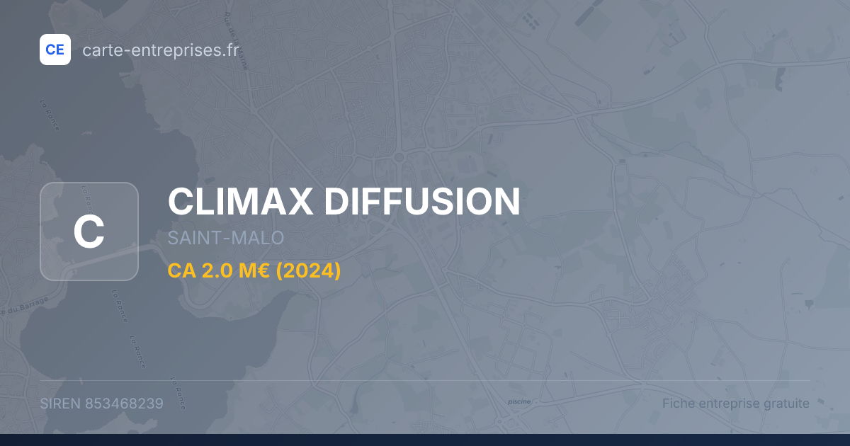 CLIMAX DIFFUSION — 853468239 — fiche entreprise