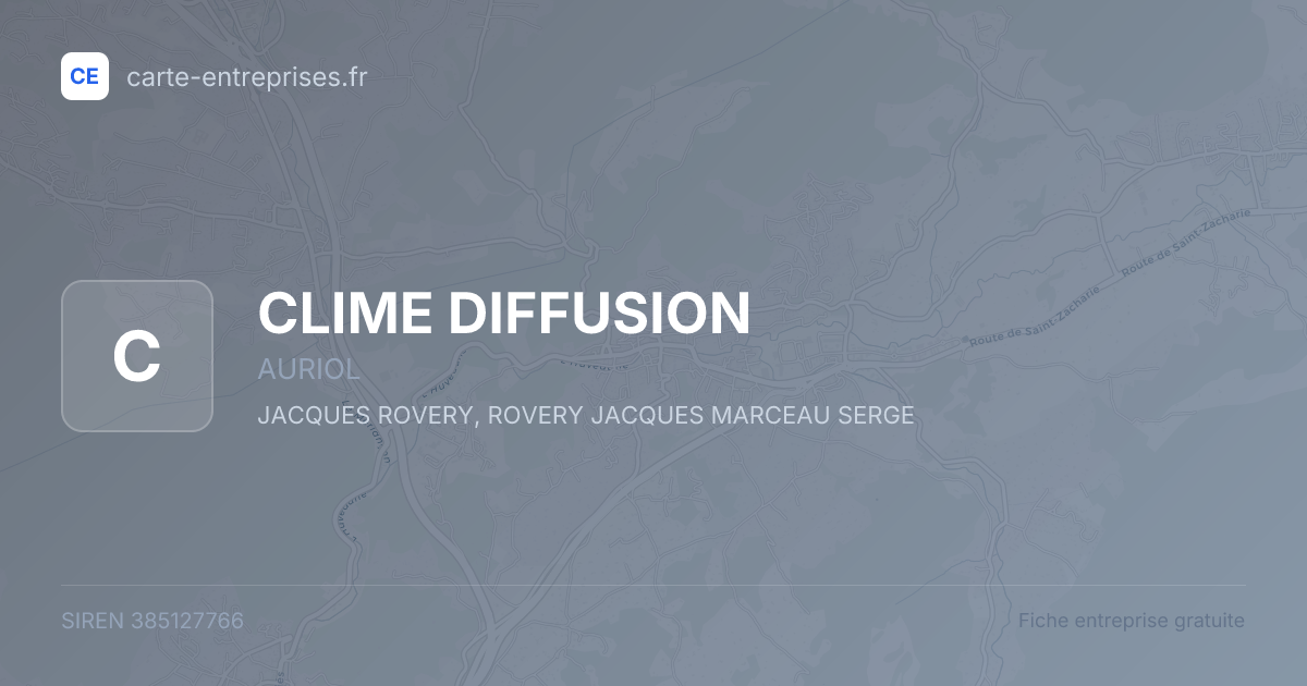 CLIME DIFFUSION — 385127766 — fiche entreprise