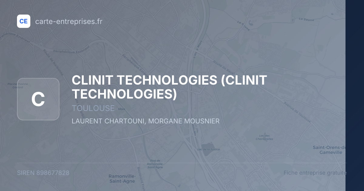 CLINIT TECHNOLOGIES — 898677828 — fiche entreprise