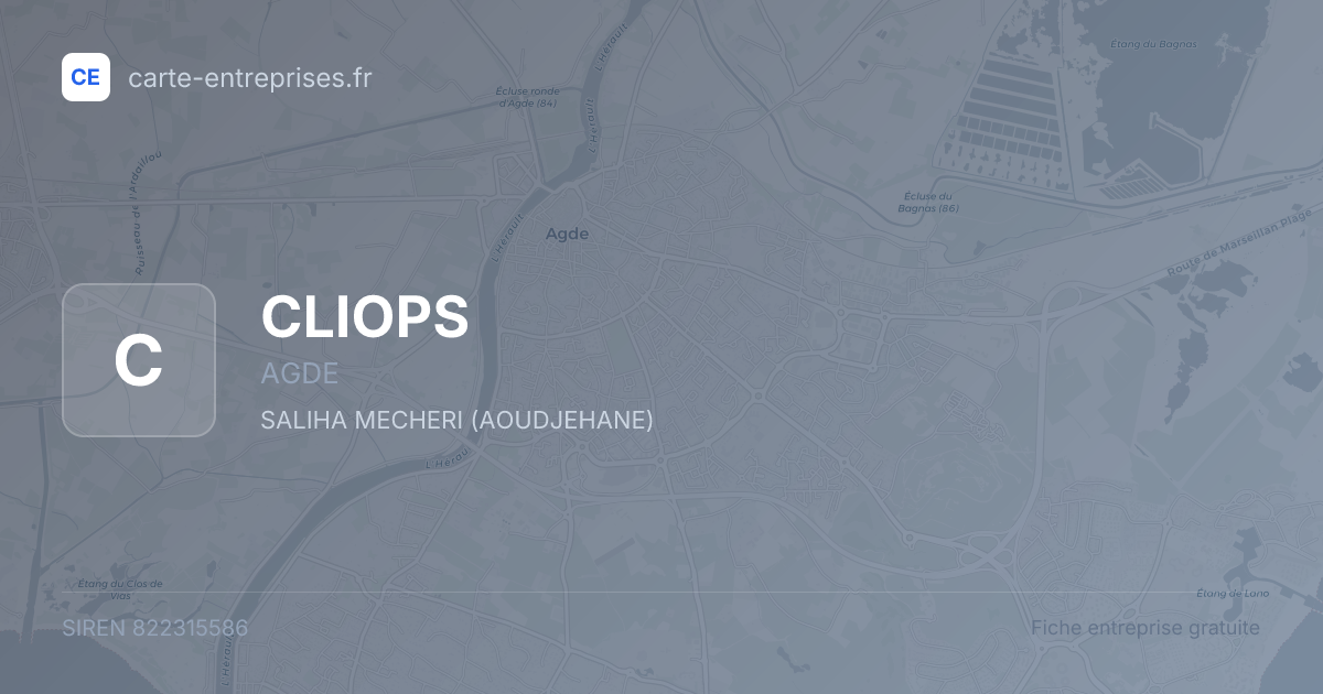 CLIOPS — 822315586 — fiche entreprise
