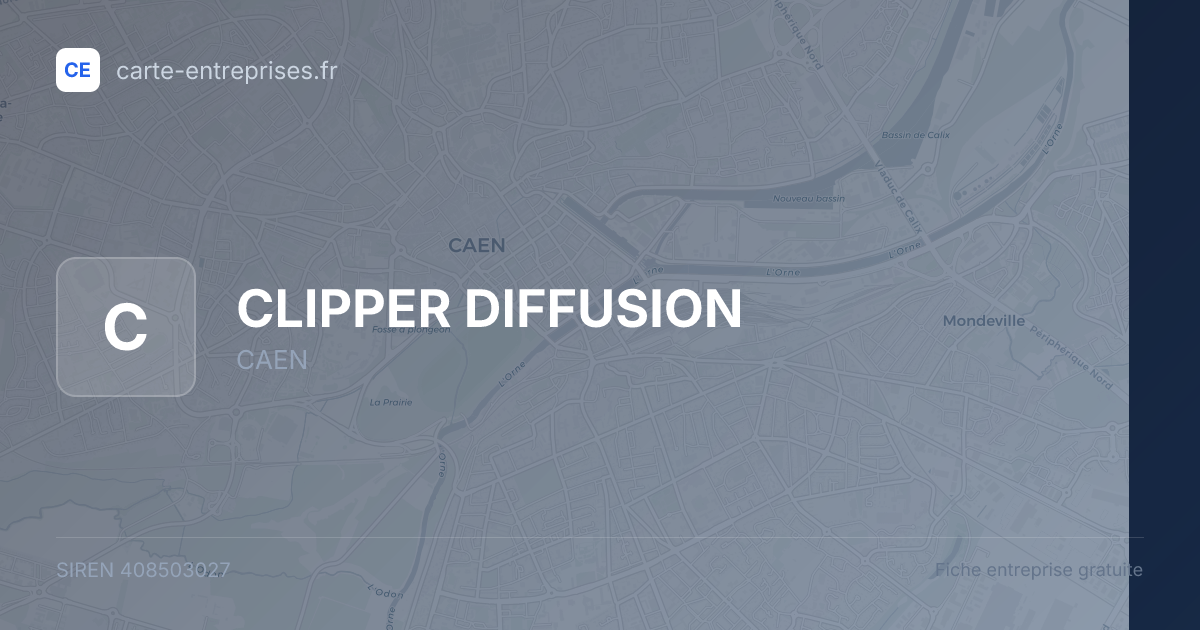 CLIPPER DIFFUSION — 408503027 — fiche entreprise